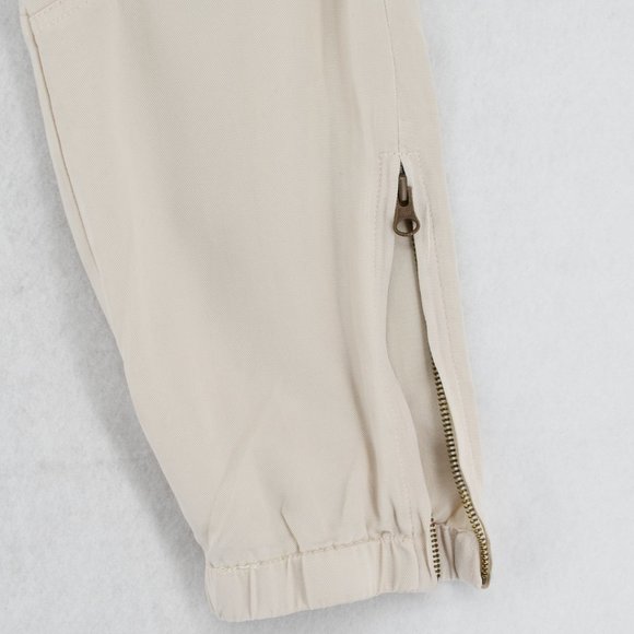 Pam & Gela Pants Women High-Waisted Utility Pocket Belted Cropped Paperbag Pants - Picture 4 of 7